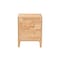 Baxton Studio Hosea Japandi Carved Honeycomb Natural 2-Drawer Nightstand 246-13627-ZORO - alternate 6